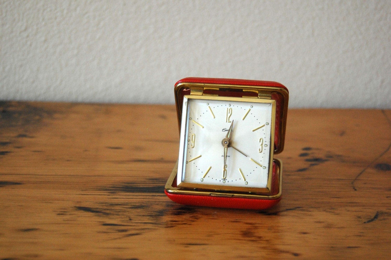 Vintage Bradley Travel Alarm Clock Vintage Red Clock Vintage