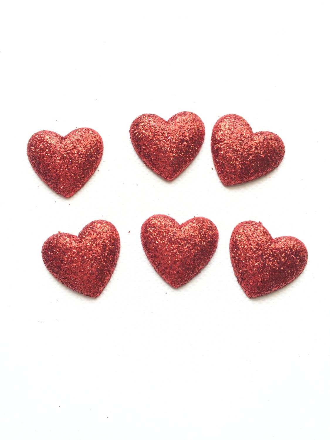 Red Hearts Pushpins Glittery Hearts Thumbtacks Magnets