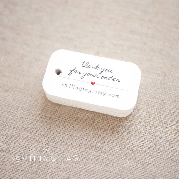 Thank you for Your Order Etsy Shop Product Tags Personalized