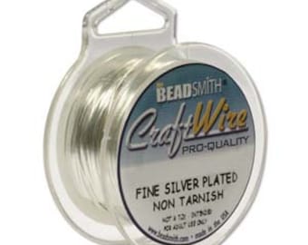 Silver Wire 24 Gauge Beadsmith Craft Wire Copper Core Soft Wire 10 Yards Non Tarnish Lead Free Nickel Free Wire Wrapping Viking Knit