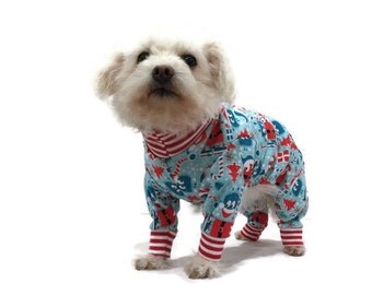 Christmas Dog Pajamas - Dog Clothes - Dog Clothing - Dog onesie - Dog Apparel -Pet Clothes