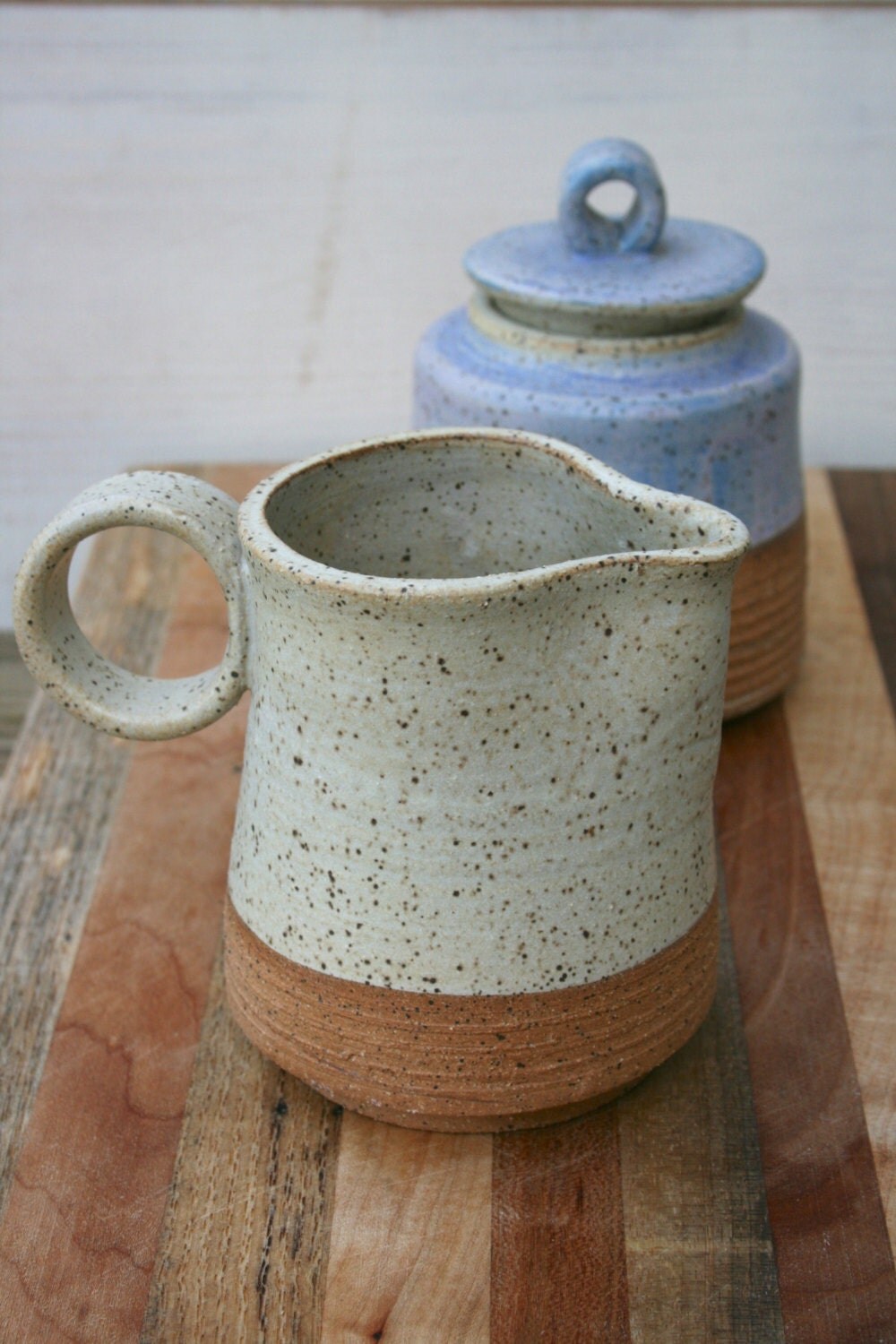stoneware creamer milk jug handmade rustic pottery