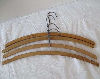 Vintage Wood Hangers - Set Of Four
