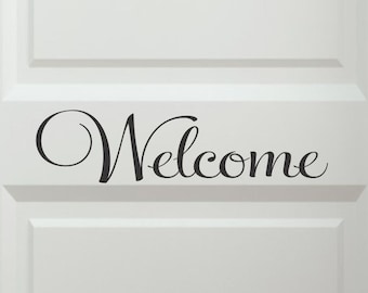Welcome Door Decals Welcome Door Sticker Welcome Decal Welcome Sticker Welcome Wall Decal Welcome Wall Sticker Welcome Sign For Front Door