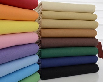 Solid Canvas Cotton Upholstery Fabric,Width 55 inch (140cm), Heavy Weight Sofa Chair Decor Fabric-1/2 yard (QT688)