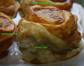Vegan Pumpkin Buns 5 PIECES, love,natural and healthy ingredients,birthday,wedding.