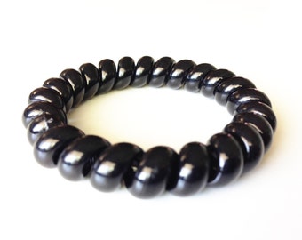 No Crease Hair Tie, Creaseless Hair Ties, No Slip Hair Tie, Hair Tie Bracelet, Hair Tie Bracelet Cuff, Set of 3 Spiral Hair Ties