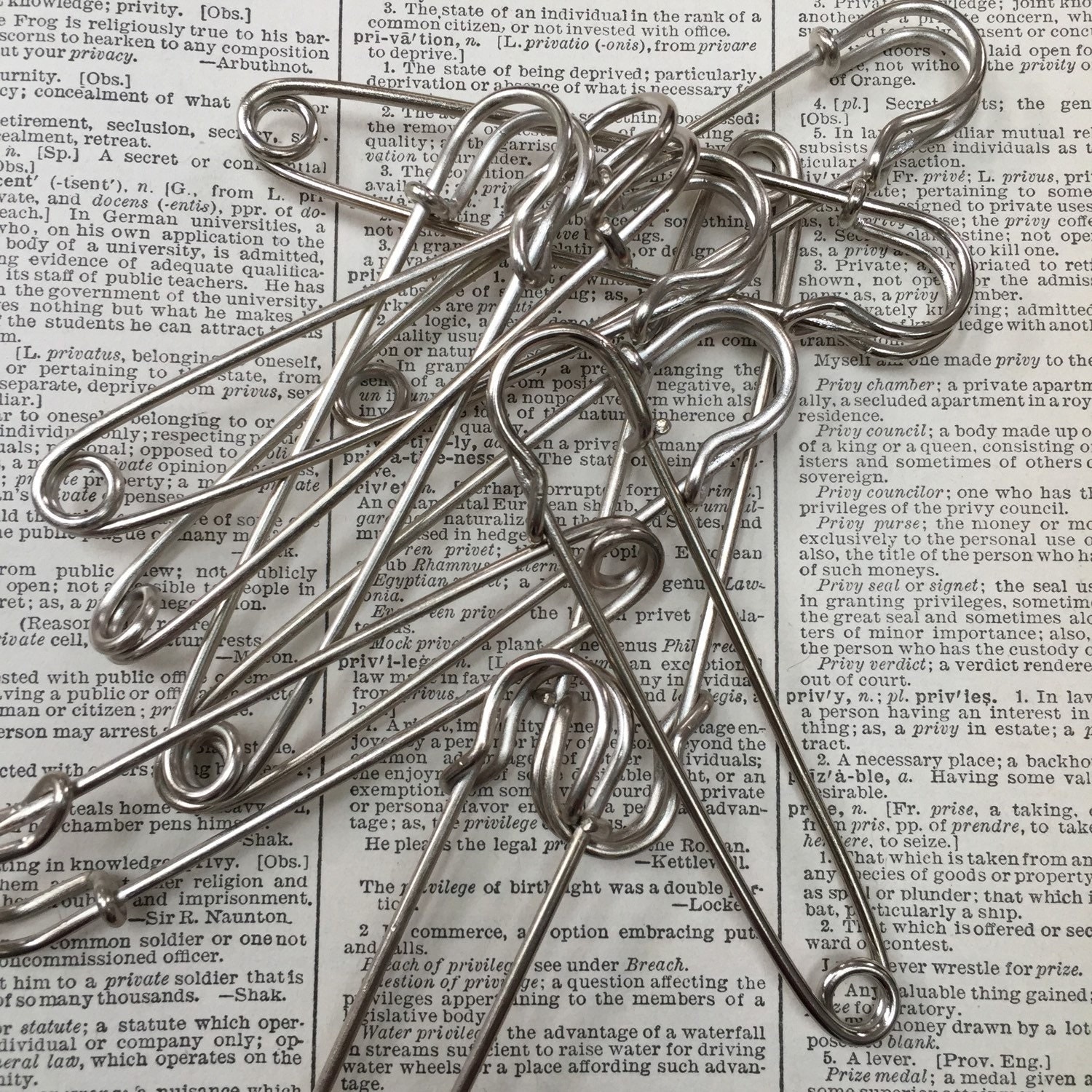 Blanket Pin horse pin kilt pin large safety pin silver