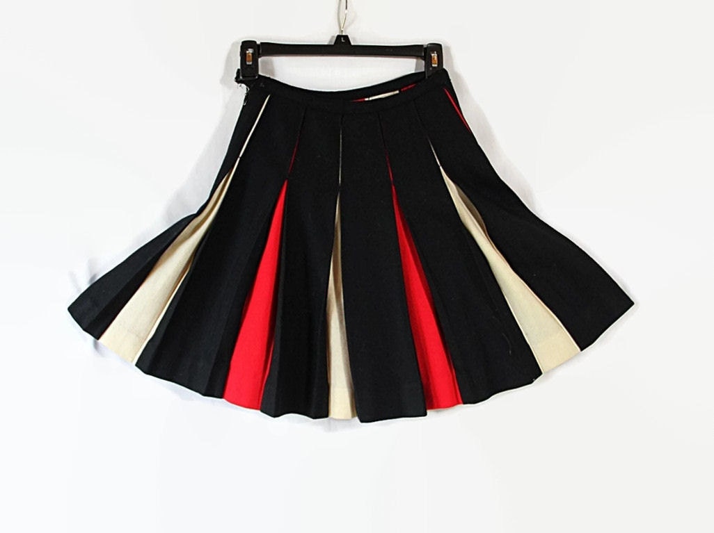 Vintage Wool Cheerleader Skirt Uniform Photography Prop
