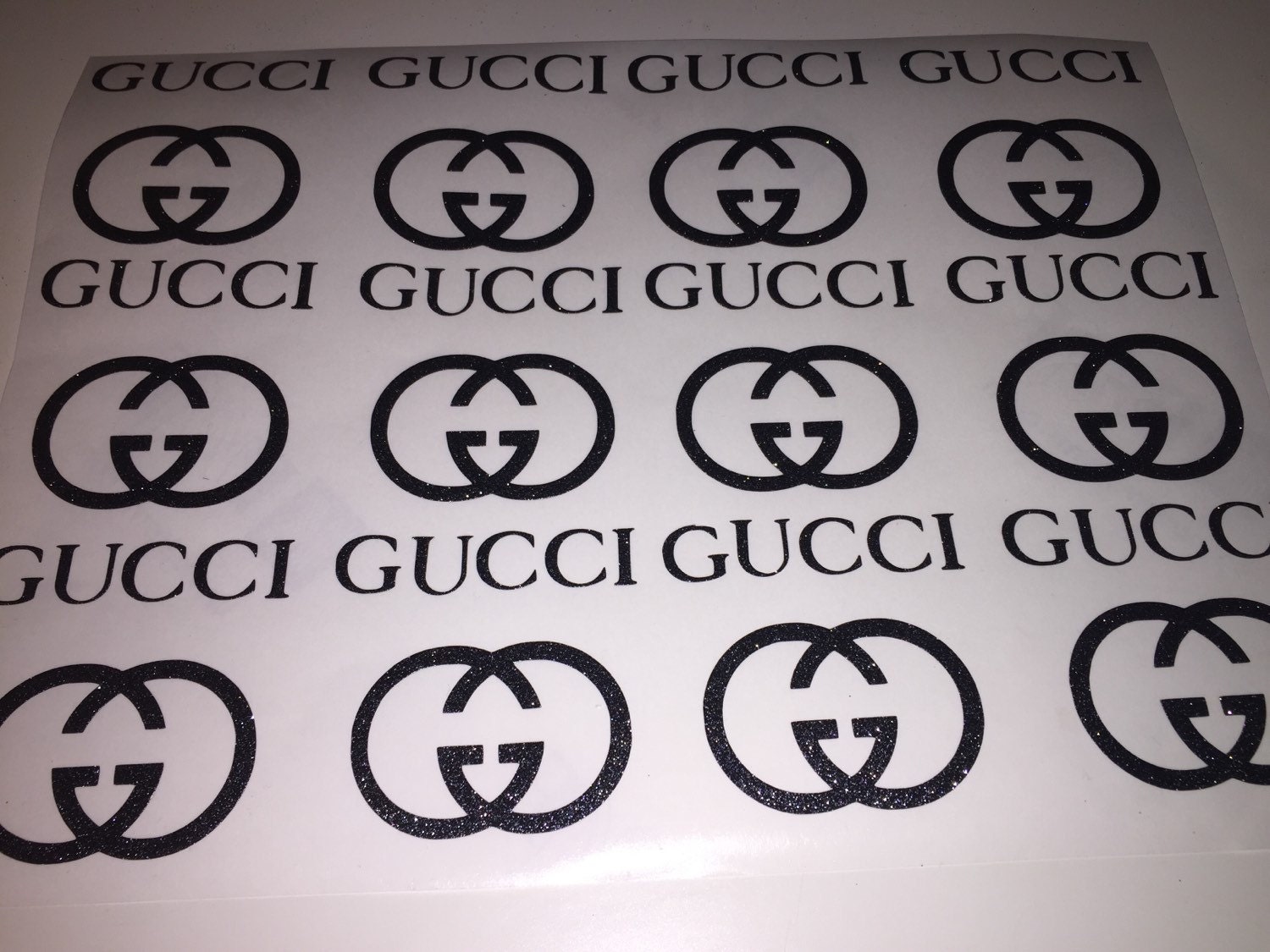 Vinyl designer stickers GUCCI x 15 by TheGuestbookCo on Etsy