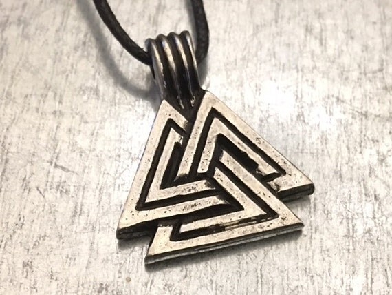 Valknut Necklace Odin Necklace Three Interlocked Triangles