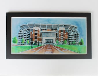 University of Alabama Wall Art Alabama Crimson Tide Pencil Drawing Art print office decor office gift
