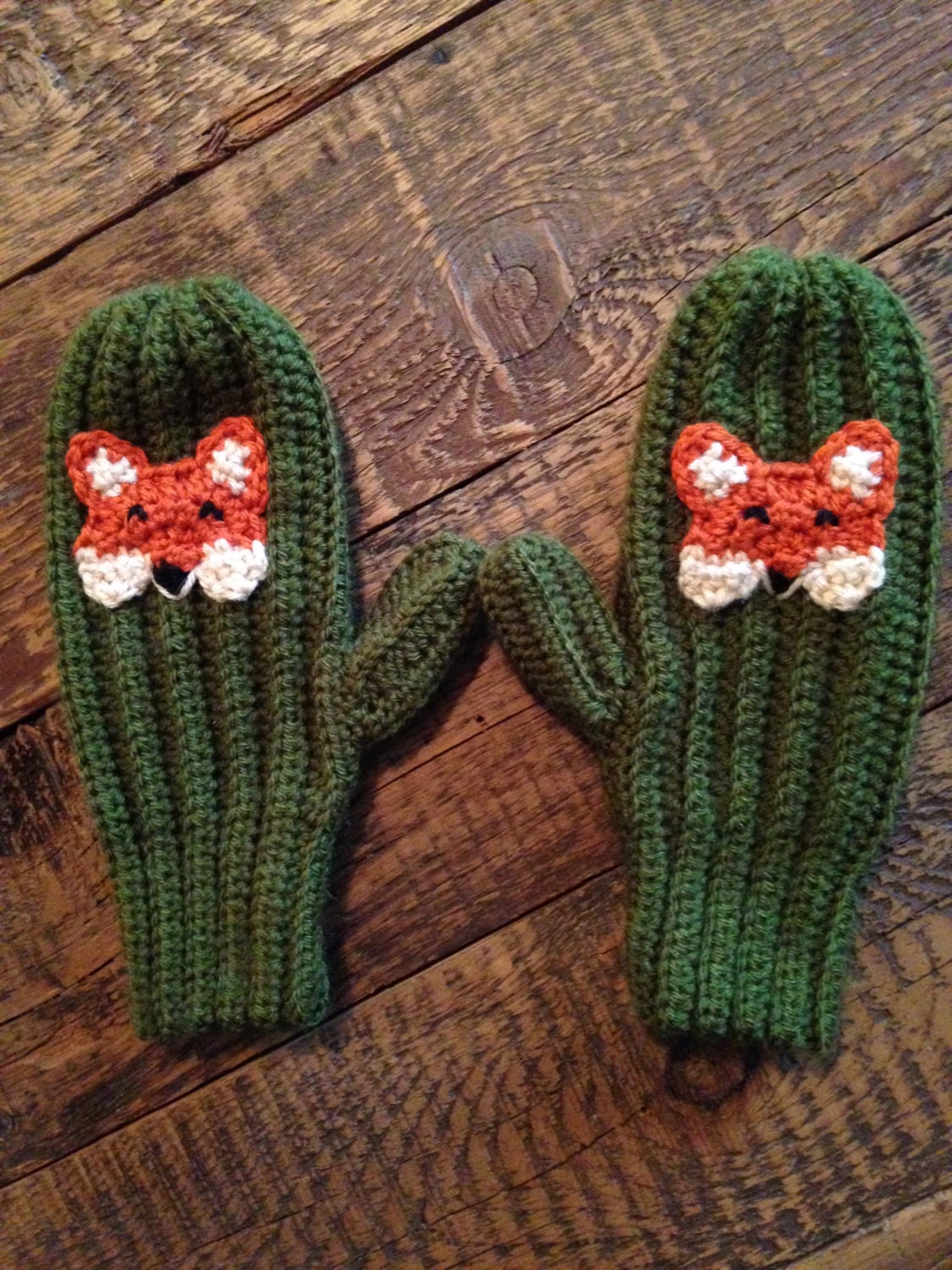 Fox Mittens Crochet Animal Mittens Adult Mittens Made to