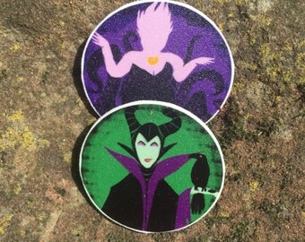 Disney Villain badge pair