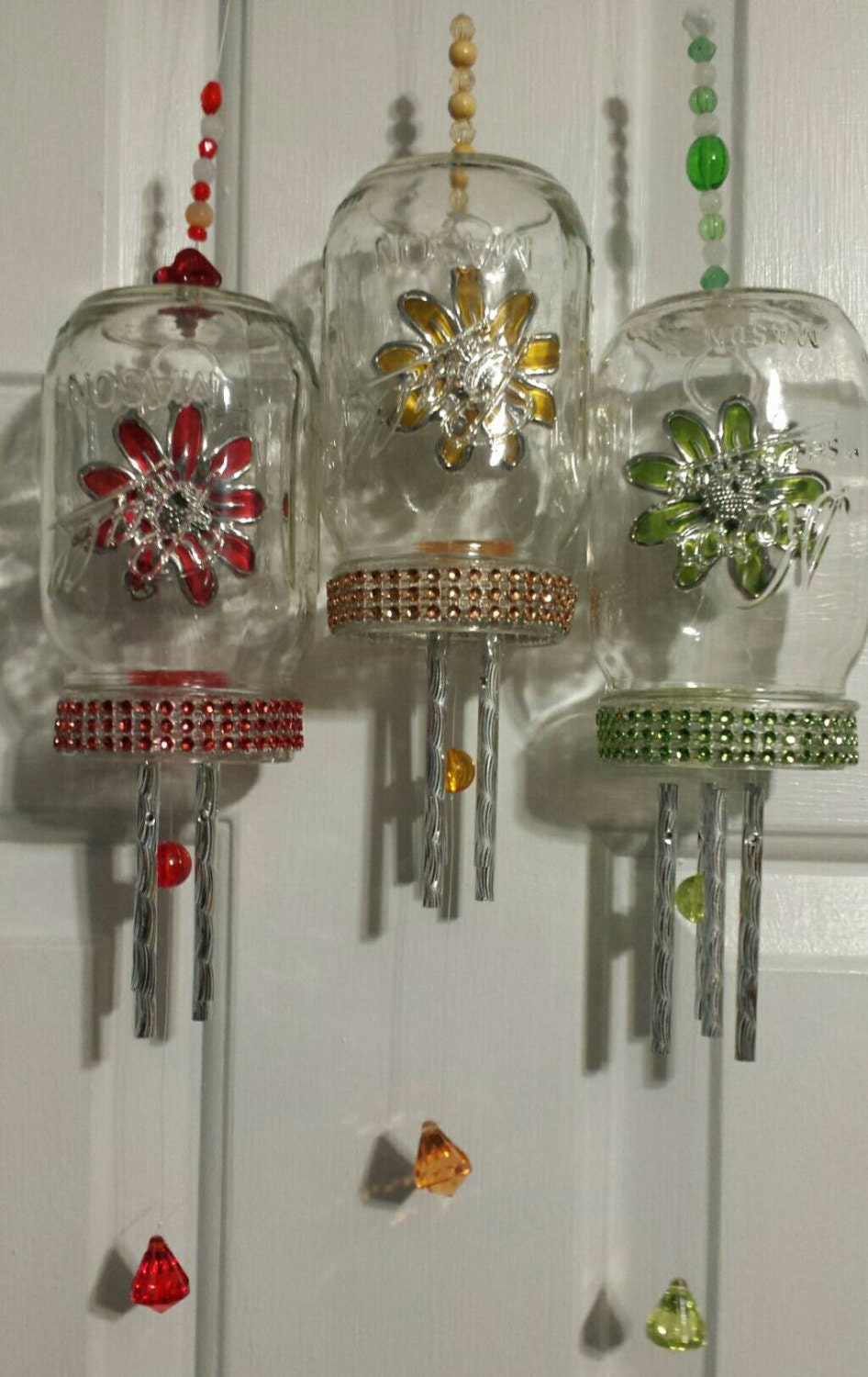 Mason Jar Windchimes by BottledReflections on Etsy