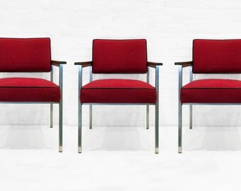 Set of Three General Fireproofing Armchairs, circa 1980