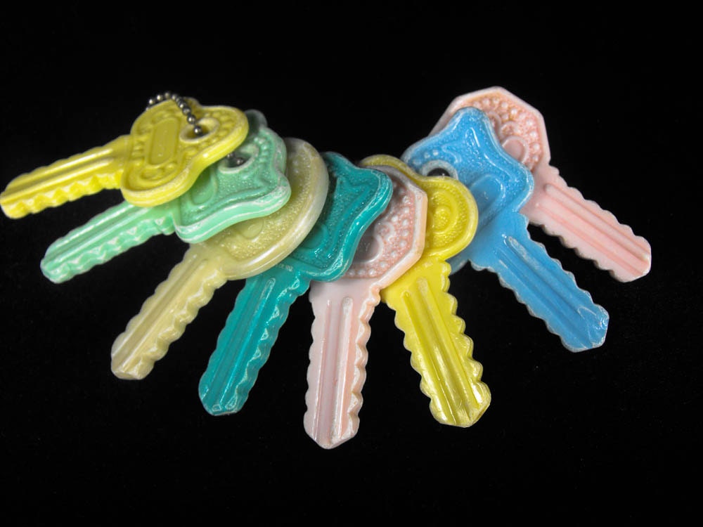 Vintage Baby Teething Keys Mid Century Baby Toy Baby Room