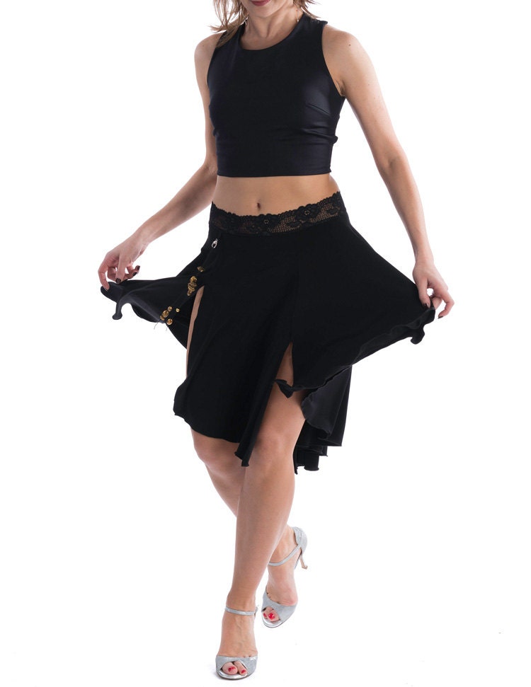 Argentine tango skirt slits skirt dance wear tube skirt
