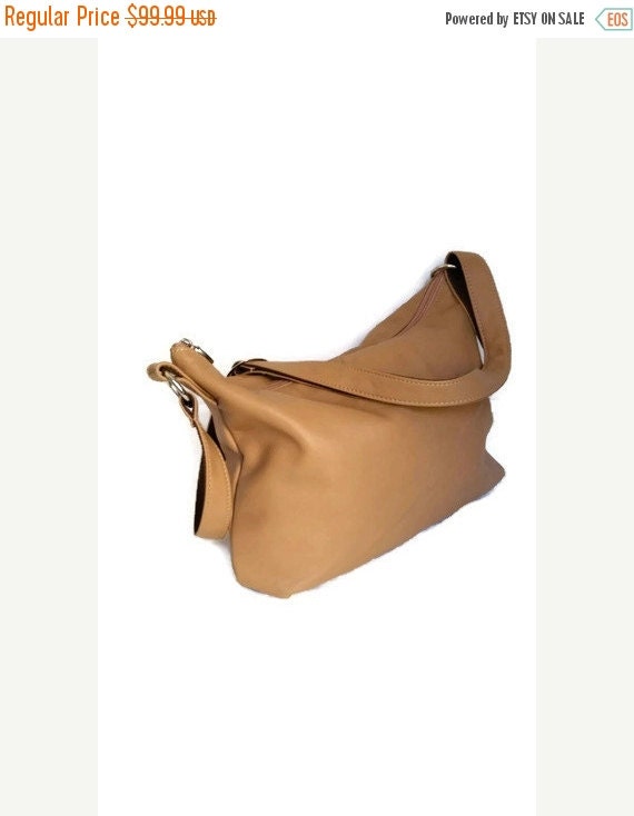 ON SALE Camel crossbody bag leather handbag women's by Fgalaze