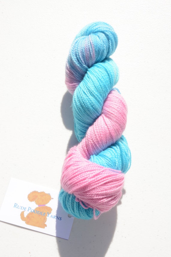 Cotton Candy Sock Yarn by RudePoodleYarns on Etsy