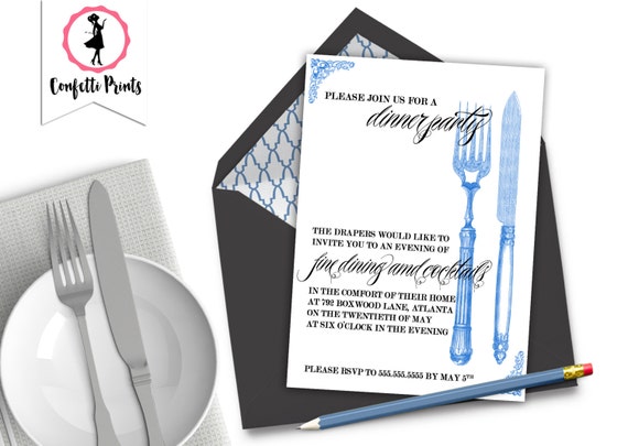 Rehearsal Dinner Invitation | Dinner Invitation | Rehearsal Invite | Printable Rehearsal Invitation | Engagement Party Invitation - VINTAGE Il_570xn
