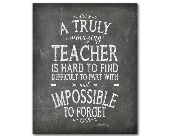 Download Teacher Appreciation PRINT A truly amazing teacher is hard