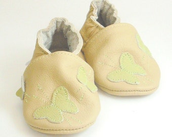 Soft Sole Baby Shoes Leather Infant Sport Brun Beige 0 By Ebooba