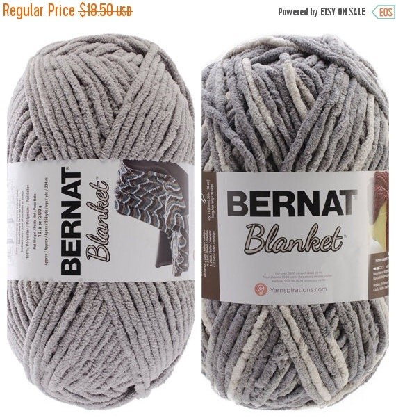 ON SALE Bernat Big Blanket Yarn Pale Grey by kayscrochetpatterns