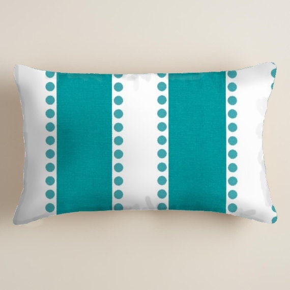 Turquoise Pillows Blue Pillows Lumbar Decorative Throw