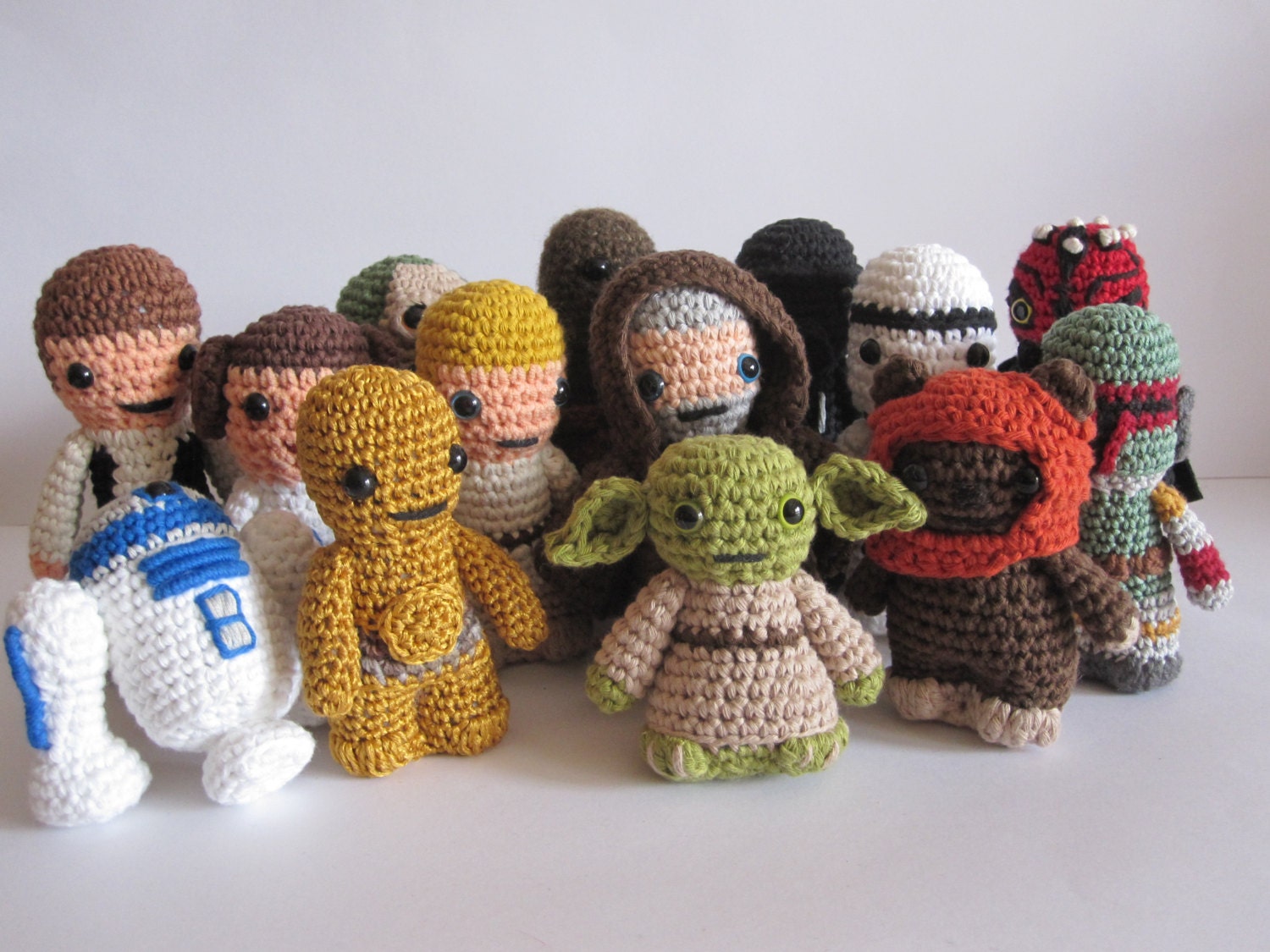 Star wars inspired amigurumi. 14 crocheted star wars