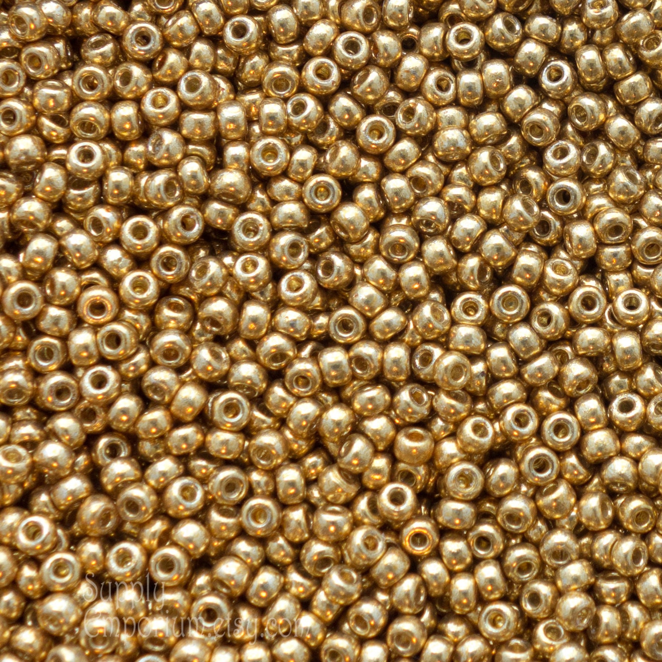 15/0 Miyuki Duracoat Galvanized Gold Seed Beads 8 grams