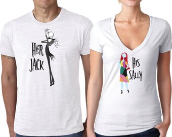 Jack and Sally Shirts, Nightmare before Christmas Shirts, Nightmare Shirts, Couples Shirt