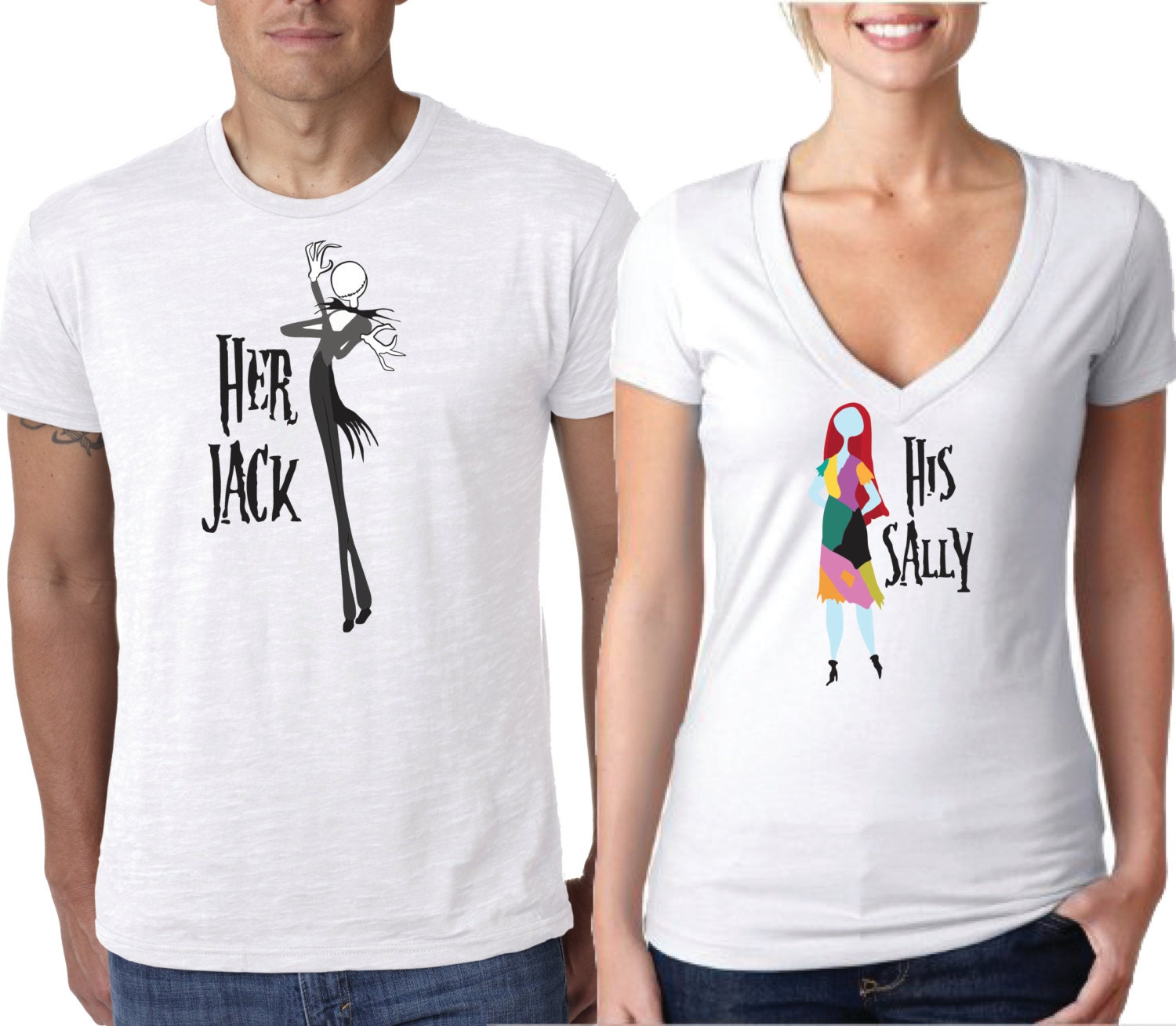 Jack and Sally Shirts Nightmare before Christmas Shirts