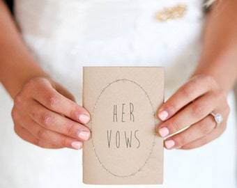 Wedding Vow Books - Set of 2 - His And Her Vow Books OR Personalized ~