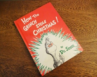 Vintage Dr. Seuss Book - How the Grinch Stole Christmas! - 1985 - Illustrated - Random House - Hard Cover - No DJ