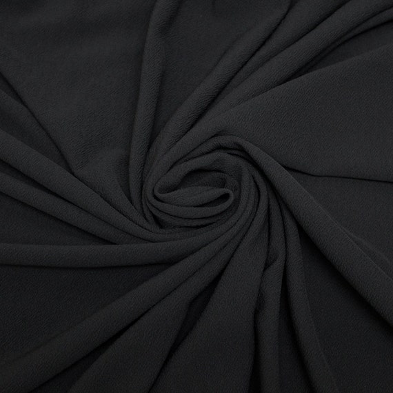 Black Liverpool Crepe Techno Knit Fabric 1 Yard Style 481
