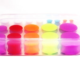 Ear gauges and ear tunnels clear silicone mold for Make at home resin plugs SIZE: 4mm 6mm 8mm 10mm 12mm 14mm 16mm 18mm 20mm.(A-36)