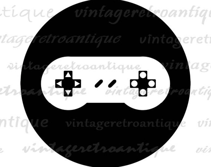 Video Game Image Graphic Printable Digital Video Game Controller Download Vintage Clip Art Jpg Png Eps HQ 300dpi No.3994