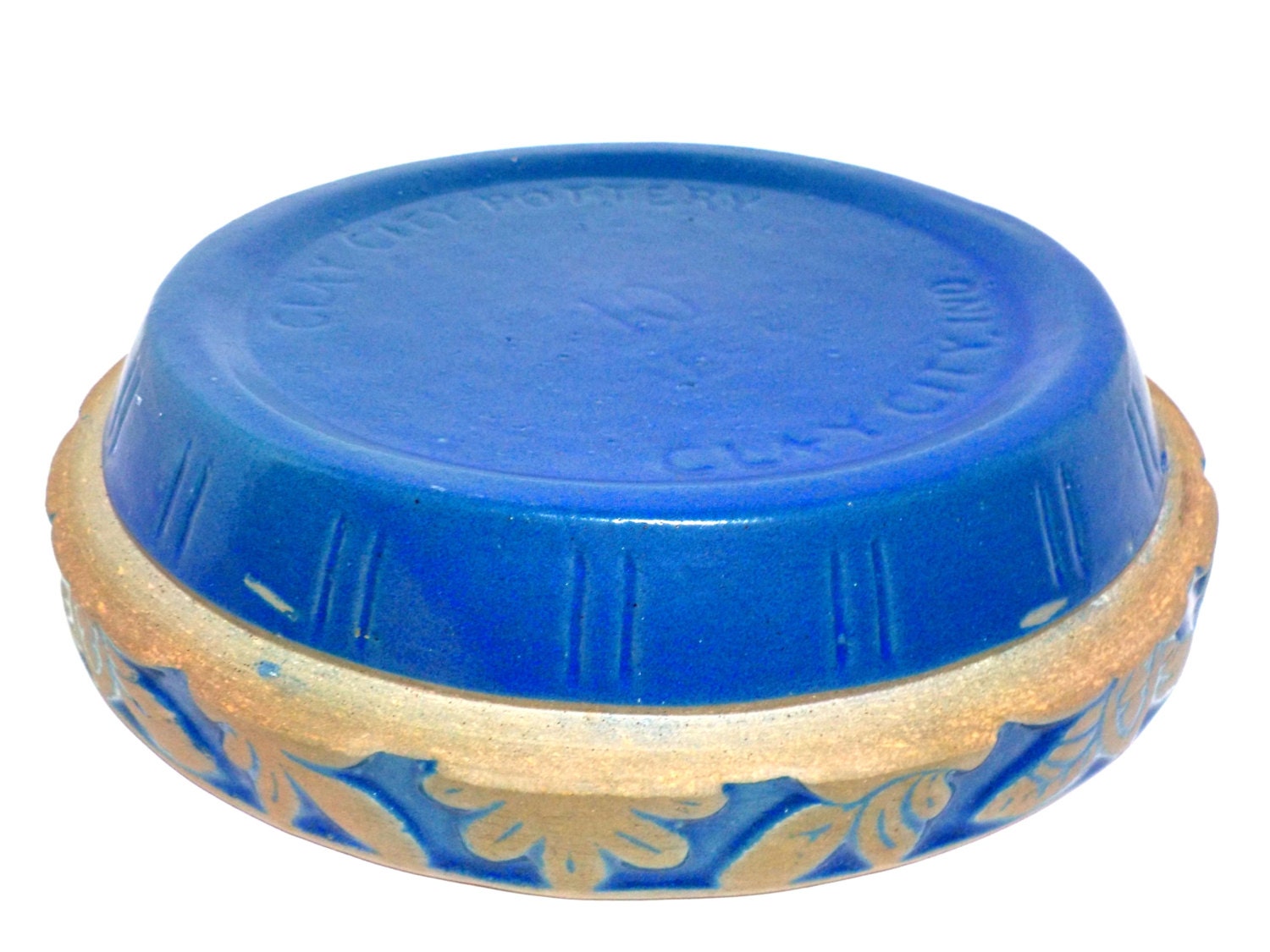 Vintage Stoneware Pie Plate 10 In Clay City Pottery