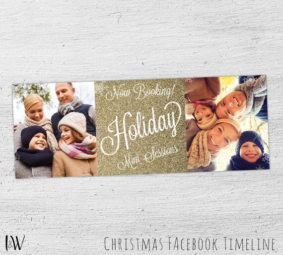 Holiday Facebook Cover Template, Facebook Timeline Template, Photoshop Template, Facebook Template, Facebook Timeline Cover, Christmas Il_570xn
