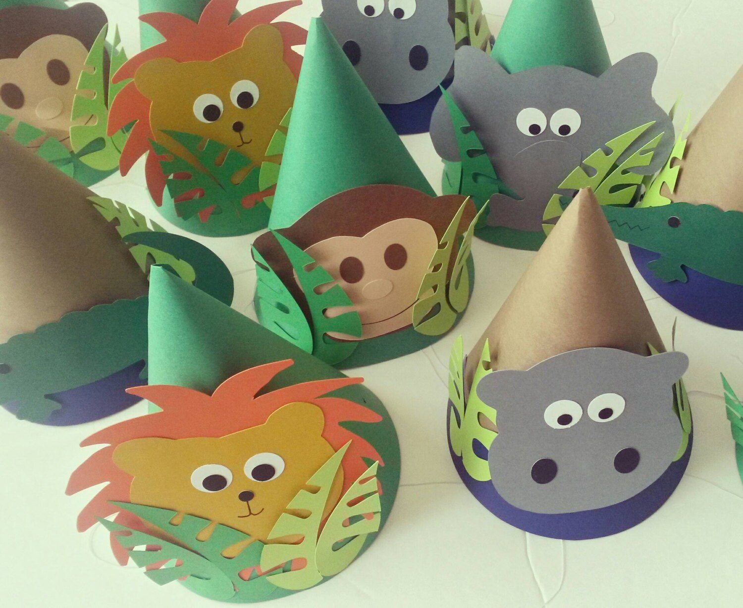 Jungle Themed Birthday Party Hats