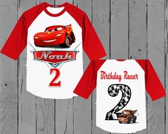 Cars Birthday Shirt - Disney Cars Birthday Shirt - Raglan Available