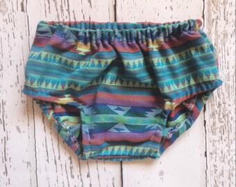 Diaper cover, baby bloomers, navajo diaper cover, baby bummies, newborn outfit, baby outfit, baby girl outfit, blue diaper cover