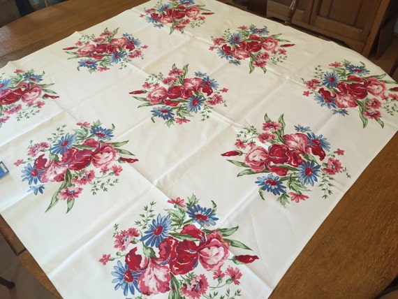 Unused 1950's Printed Tablecloth Vintage Springmaid St.