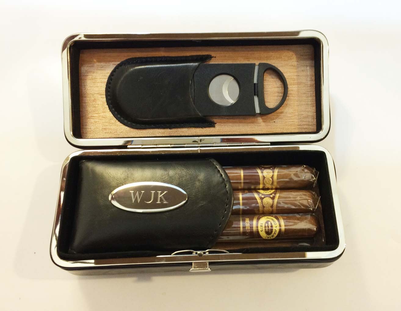 Personalized Engraved Folding Cigar Case & Cigar by TopEngraving