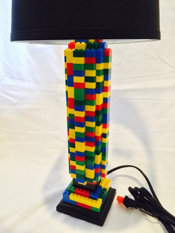 Items similar to Lego Lamp Multicolored Round Cylinder Lamp on Etsy