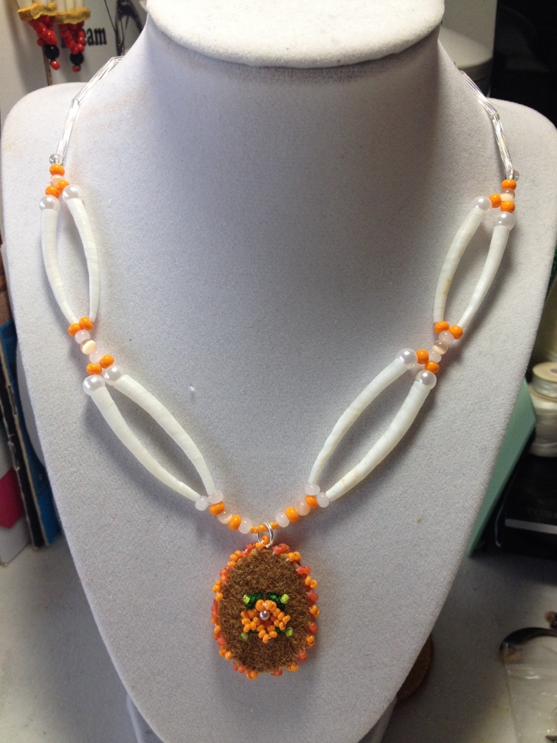 Dentalium shell necklace Clearance