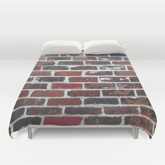 Brick Duvet Brick Wall Bedding Urban Duvet Cover Brick Red