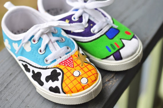 Toy Story Inspired Handpainted Children's Sneakers: by SmallTownNC