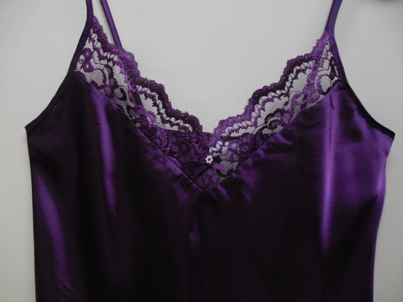 Purple Camisole Purple Cami Top Satiny Lingerie Purple 